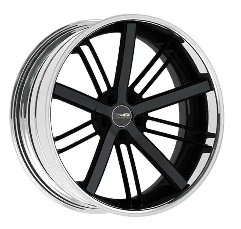 GFG SUPREMO – B — Black – With – Chrome – Lip | Dirty South Customs